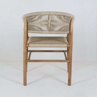 Teak & Polypropylene Woven Dining Chair