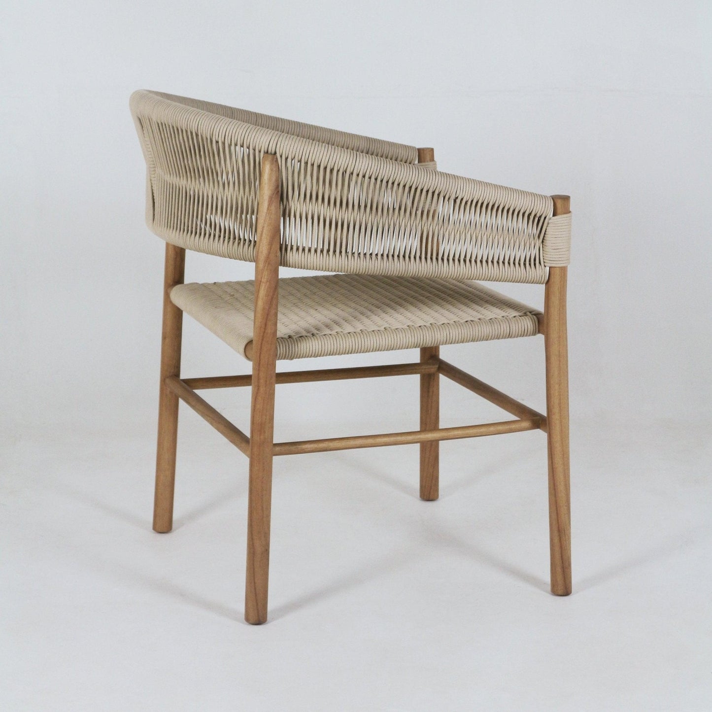 Teak & Polypropylene Woven Dining Chair