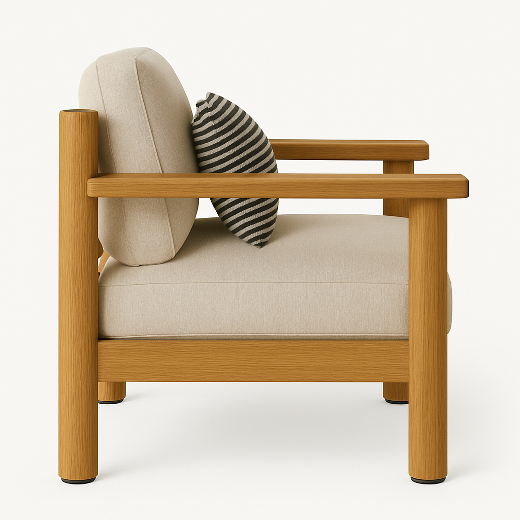 Teak Indoor Outdoor Club Chair