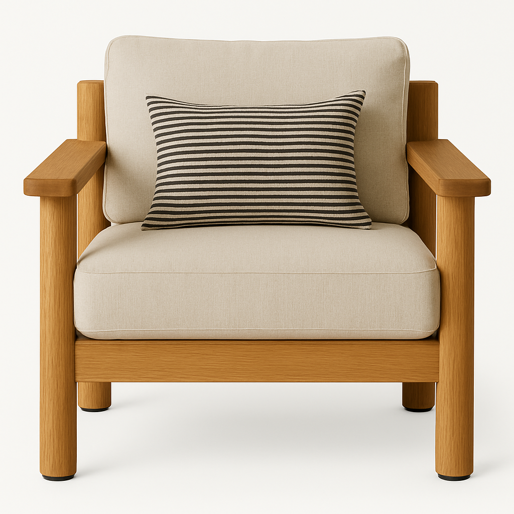 Teak Indoor Outdoor Club Chair