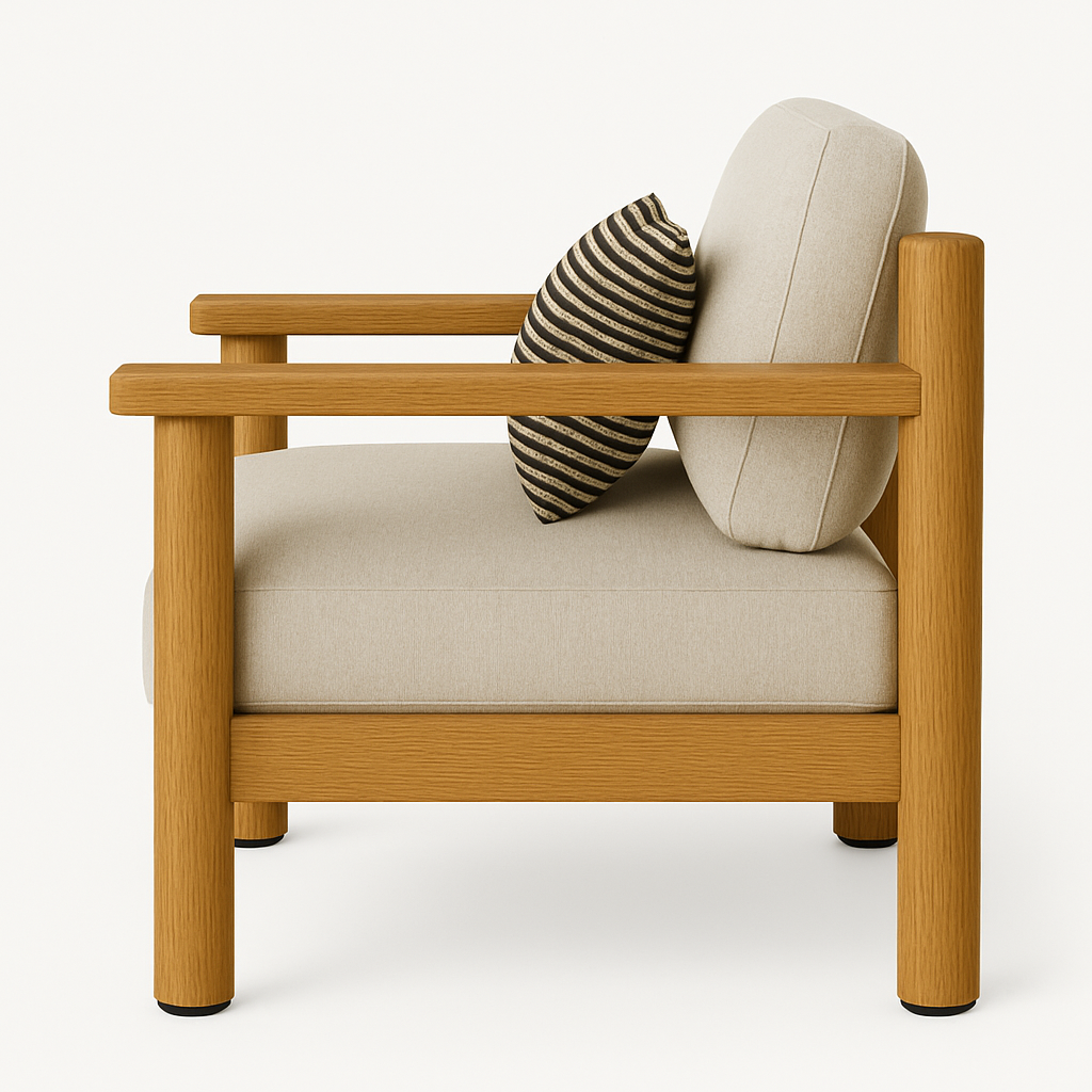 Teak Indoor Outdoor Club Chair